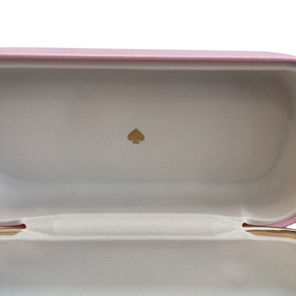 Kate Spade Sunglasses Case With Cleaning Cloth Pink Green Hardcover Large - Picture 7 of 13